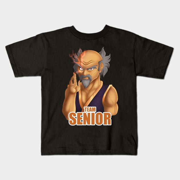 Team Senior Kids T-Shirt by SenpaiLove